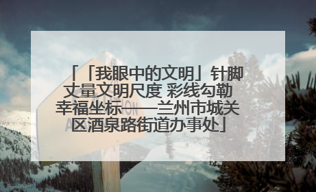 「我眼中的文明」针脚丈量文明尺度 彩线勾勒幸福坐标——兰州市城关区酒泉路街道办事处