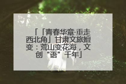 「青春华章·重走西北角」甘肃文旅嬗变：荒山变花海，文创“语”千年