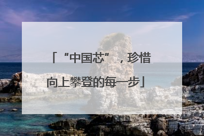 “中国芯”，珍惜向上攀登的每一步