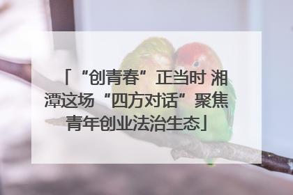 “创青春”正当时 湘潭这场“四方对话”聚焦青年创业法治生态