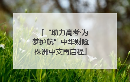 “助力高考·为梦护航”中华财险株洲中支再启程