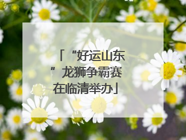 “好运山东”龙狮争霸赛在临清举办