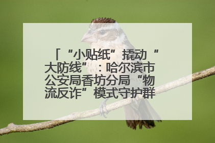 “小贴纸”撬动“大防线”：哈尔滨市公安局香坊分局“物流反诈”模式守护群众“钱袋子”