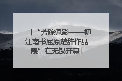 “芳踪佩影——柳江南书屈原楚辞作品展”在无锡开幕
