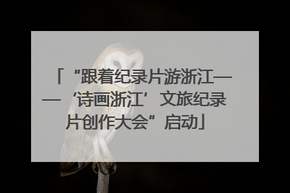 “跟着纪录片游浙江——‘诗画浙江’文旅纪录片创作大会”启动