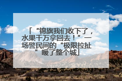 “锦旗我们收下了，水果千万拿回去！”一场警民间的“极限拉扯”暖了整个城