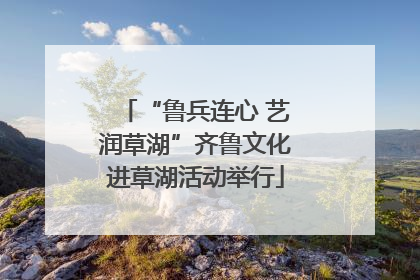 “鲁兵连心 艺润草湖”齐鲁文化进草湖活动举行