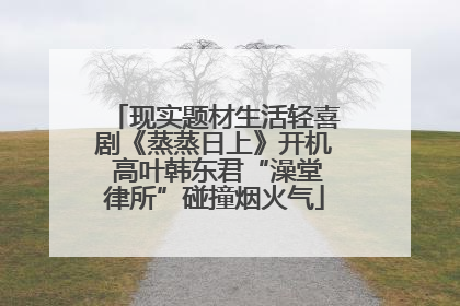 现实题材生活轻喜剧《蒸蒸日上》开机 高叶韩东君“澡堂律所”碰撞烟火气