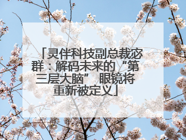 灵伴科技副总裁宓群：解码未来的“第三层大脑” 眼镜将重新被定义