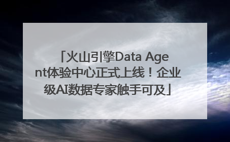 火山引擎Data Agent体验中心正式上线！企业级AI数据专家触手可及