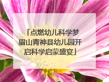 点燃幼儿科学梦 眉山青神县幼儿园开启科学启蒙盛宴