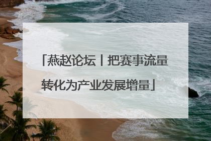 燕赵论坛丨把赛事流量转化为产业发展增量