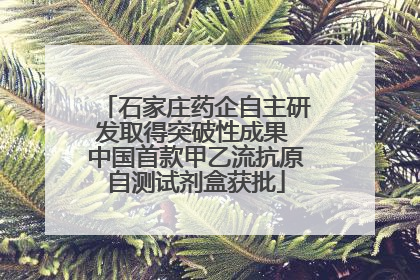 石家庄药企自主研发取得突破性成果 中国首款甲乙流抗原自测试剂盒获批