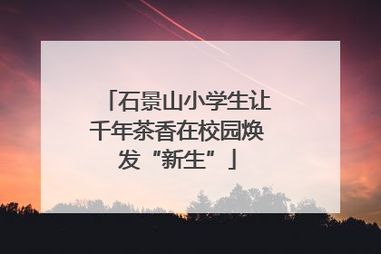 石景山小学生让千年茶香在校园焕发“新生”