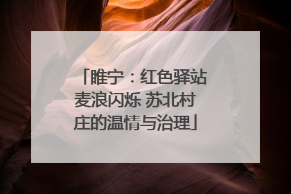睢宁：红色驿站麦浪闪烁 苏北村庄的温情与治理