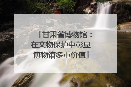 甘肃省博物馆：在文物保护中彰显博物馆多重价值