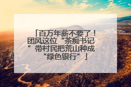 百万年薪不要了！团风这位“茶痴书记”带村民把荒山种成“绿色银行”