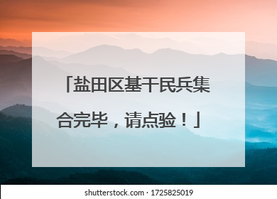 盐田区基干民兵集合完毕，请点验！