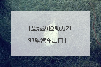 盐城边检助力2193辆汽车出口