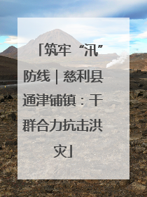 筑牢“汛”防线｜慈利县通津铺镇：干群合力抗击洪灾