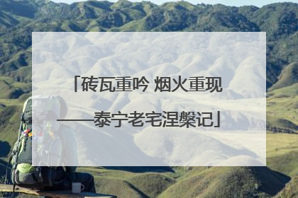 砖瓦重吟 烟火重现——泰宁老宅涅槃记