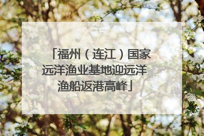 福州（连江）国家远洋渔业基地迎远洋渔船返港高峰