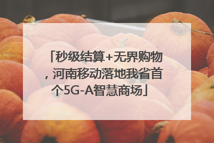 秒级结算+无界购物，河南移动落地我省首个5G-A智慧商场