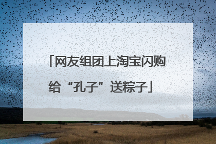 网友组团上淘宝闪购给“孔子”送粽子