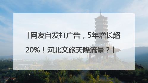 网友自发打广告，5年增长超20%！河北文旅天降流量？