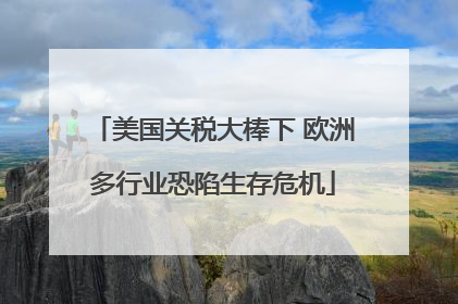 美国关税大棒下 欧洲多行业恐陷生存危机