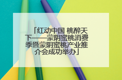 红动中国 桃醉天下——蒙阴蜜桃消费季暨蒙阴蜜桃产业推介会成功举办