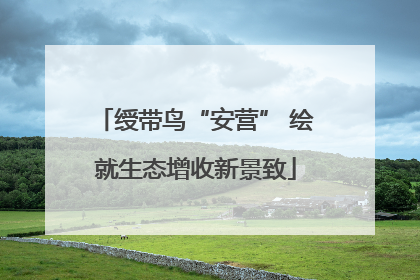 绶带鸟“安营” 绘就生态增收新景致