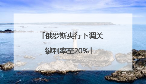 俄罗斯央行下调关键利率至20%