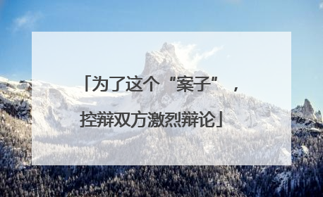 为了这个“案子”，控辩双方激烈辩论
