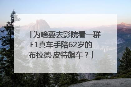 为啥要去影院看一群F1真车手陪62岁的布拉德·皮特飙车？