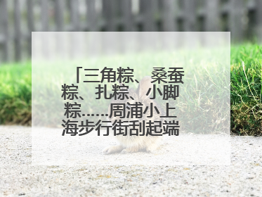 三角粽、桑蚕粽、扎粽、小脚粽……周浦小上海步行街刮起端午浓浓民俗风