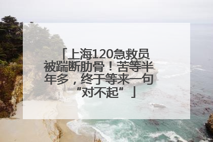 上海120急救员被踹断肋骨！苦等半年多，终于等来一句“对不起”