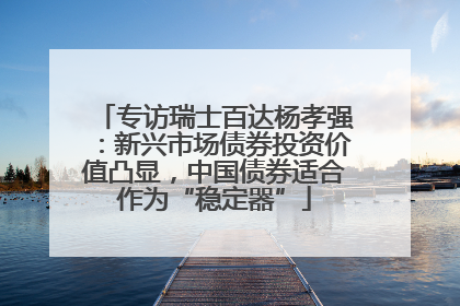 专访瑞士百达杨孝强：新兴市场债券投资价值凸显，中国债券适合作为“稳定器”