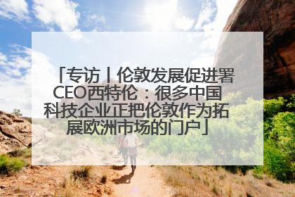 专访丨伦敦发展促进署CEO西特伦：很多中国科技企业正把伦敦作为拓展欧洲市场的门户