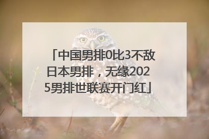 中国男排0比3不敌日本男排，无缘2025男排世联赛开门红