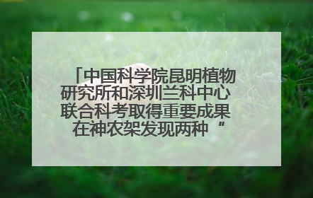 中国科学院昆明植物研究所和深圳兰科中心联合科考取得重要成果 在神农架发现两种“国保”级兰花