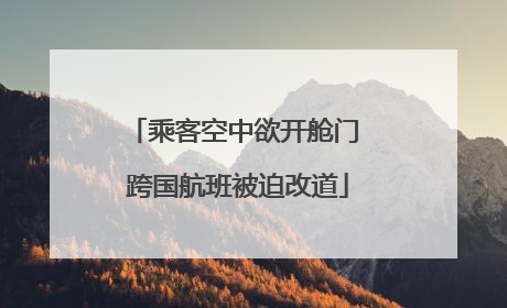 乘客空中欲开舱门 跨国航班被迫改道
