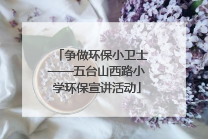 争做环保小卫士——五台山西路小学环保宣讲活动