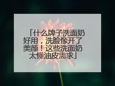 什么牌子洗面奶好用，洗脸像开了美颜！这些洗面奶太懂油皮需求
