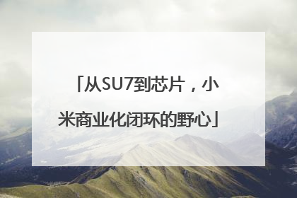 从SU7到芯片，小米商业化闭环的野心