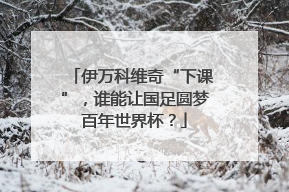 伊万科维奇“下课”，谁能让国足圆梦百年世界杯？