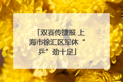 双赛传捷报 上海市徐汇区军休“乒”劲十足