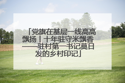 党旗在基层一线高高飘扬丨十年驻守米飘香——驻村第一书记莫日发的乡村印记