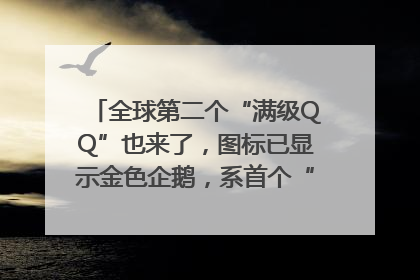 全球第二个“满级QQ”也来了，图标已显示金色企鹅，系首个“满级QQ”的小号