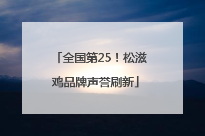 全国第25！松滋鸡品牌声誉刷新